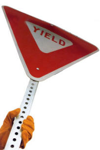 Yield signs are excellent applications reflective sign post panels